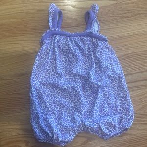 Gap purple animal print onesie